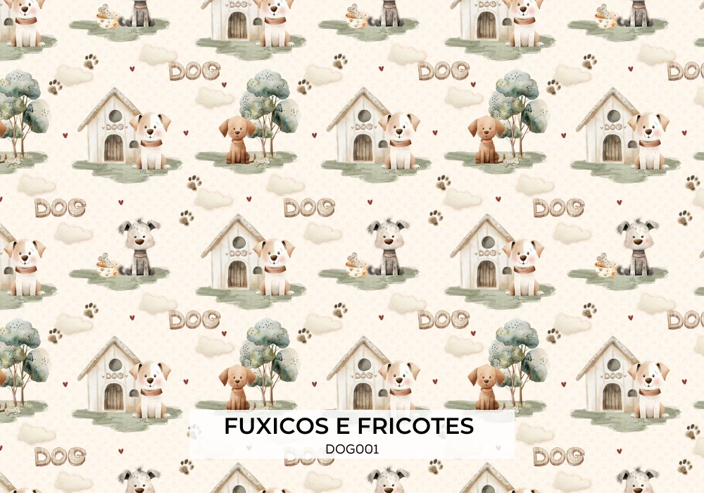 Bavlněná metráž DOG 010